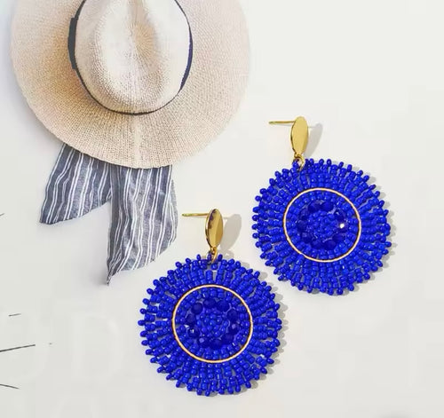 Ohrstecker Beads "Deep Blue Addict"