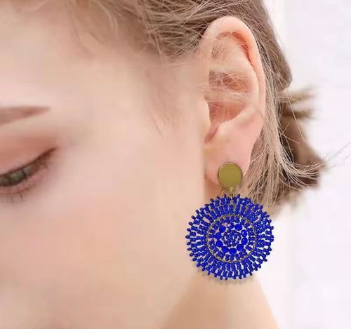 Ohrstecker Beads "Deep Blue Addict"