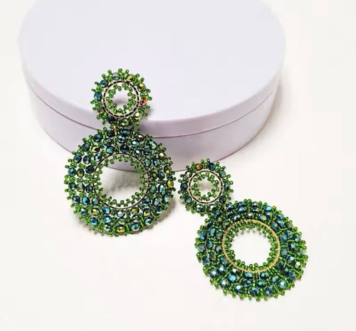Ohrstecker Beads "Double green"