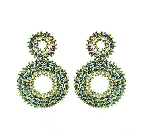 Ohrstecker Beads "Double green"