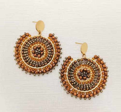 Ohrstecker Beads "Brown Sugar"