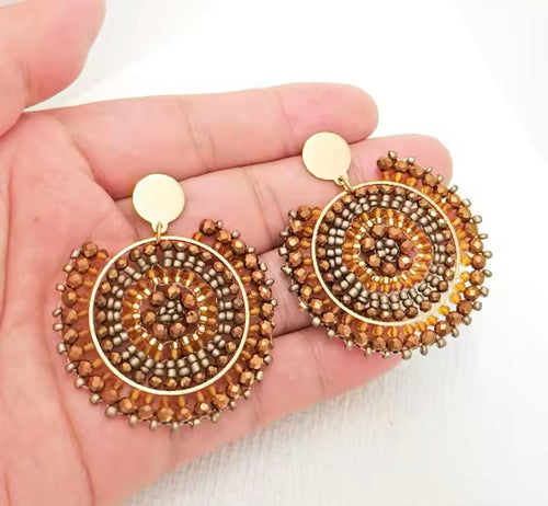 Ohrstecker Beads "Brown Sugar"