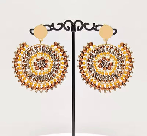 Ohrstecker Beads "Brown Sugar"