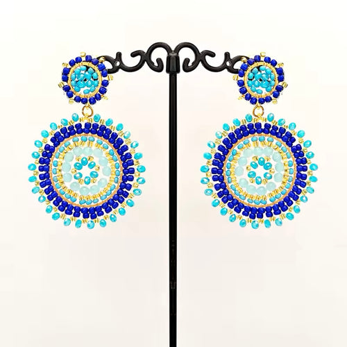 Ohrstecker Beads "Double Seebreeze"