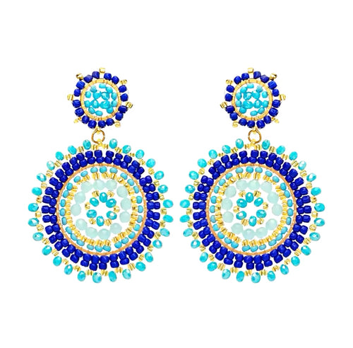 Ohrstecker Beads "Double Seebreeze"