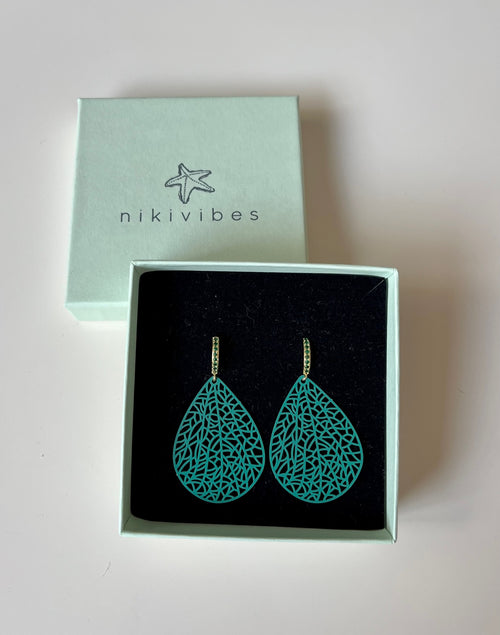 Creole "Filigran Beauty" Petrol