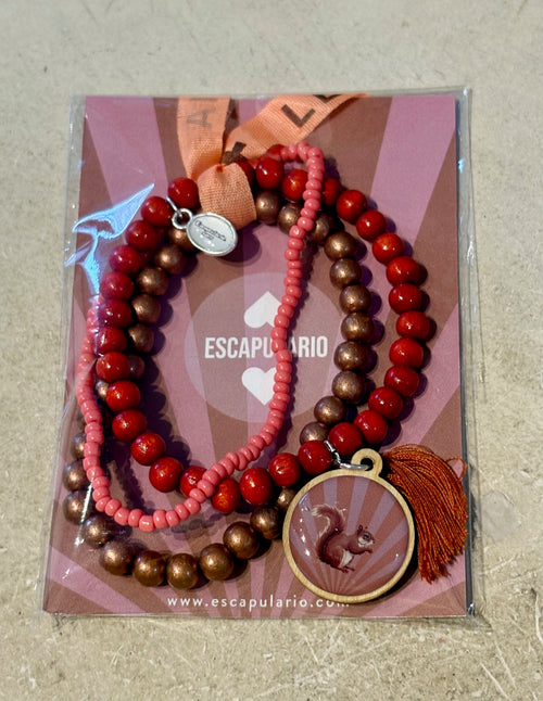 Armbandset "Eichhörnchen" in Erdtönen