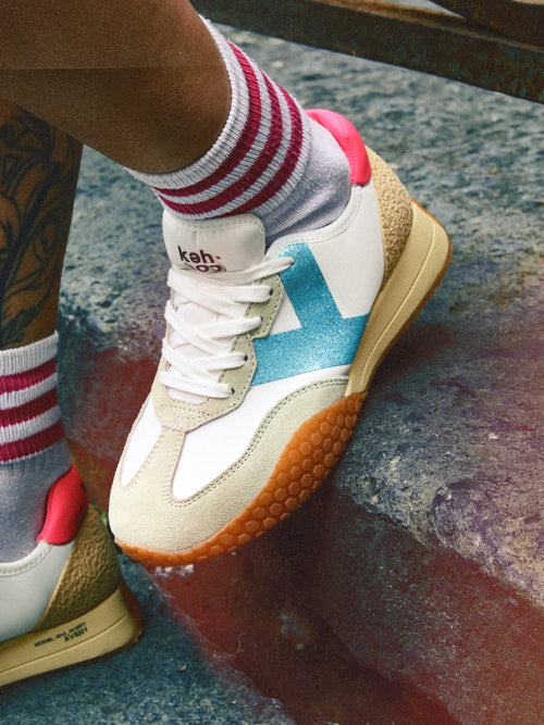 Kehnoo Sneakers white/sky/fuxia