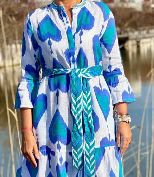 Dress Saffron Ikat Petrol