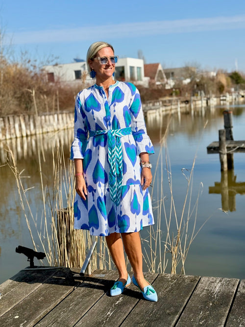 Dress Saffron Ikat Petrol