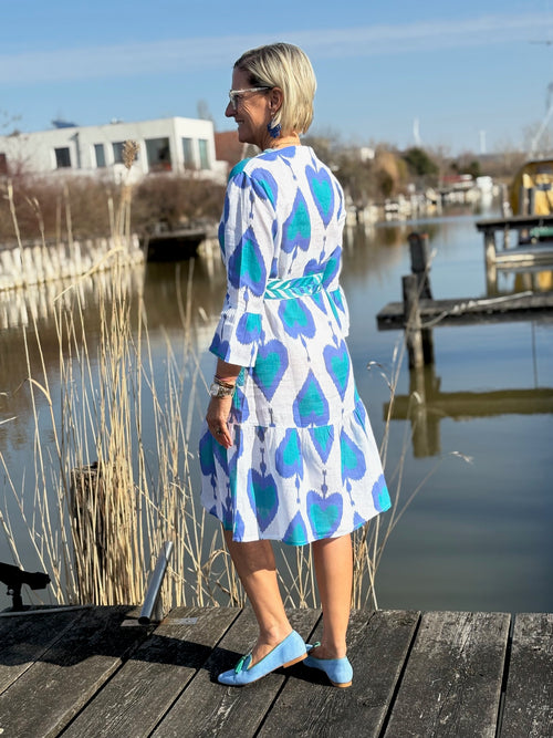 Dress Saffron Ikat Petrol