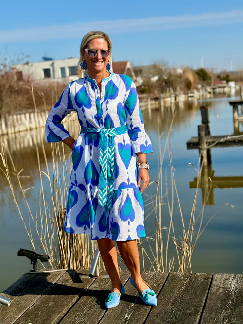 Dress Saffron Ikat Petrol