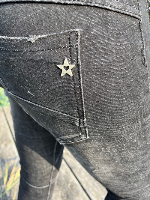 Jean black washed Zip