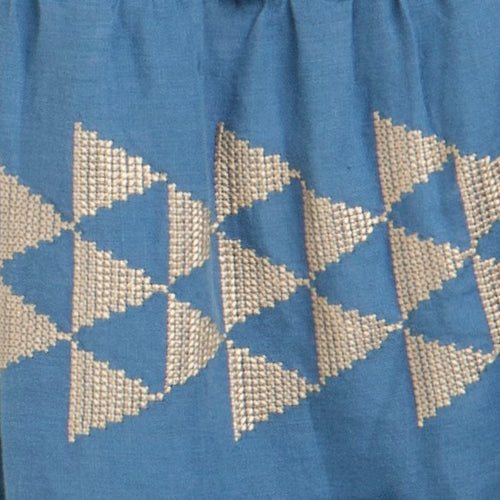 Dress Trigono long indigo/gold