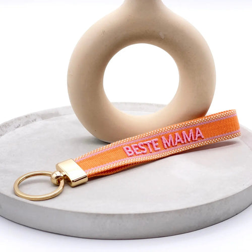 Key Ring "Beste Mama" apricot/soft pink