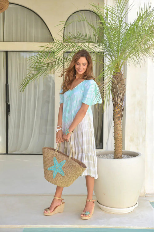 Hot Lava Korb Starfish natural/azure