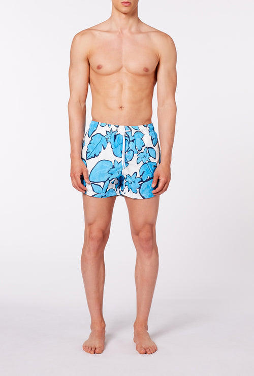 Short medium 14 inch Blue Leaf