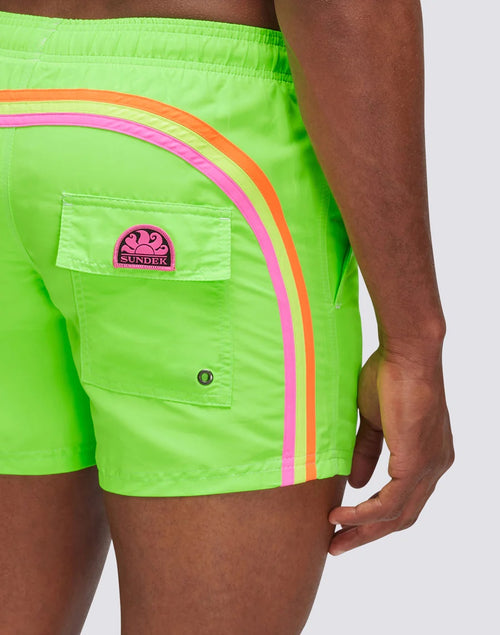 Short 14 inch fluo green/pink