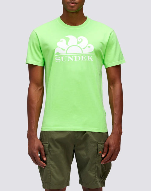 T-Shirt Sundek Logo neon green