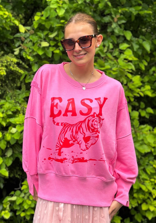 Miss Goodlife Sweater "Roundneck Wide Easy" rose