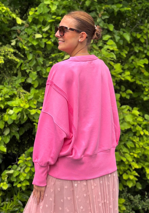 Miss Goodlife Sweater "Roundneck Wide Easy" rose