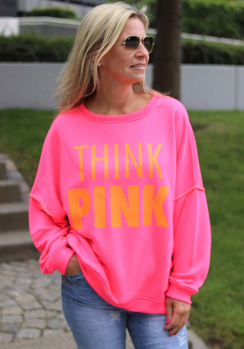 Miss Goodlife Sweater "Think Pink" pink