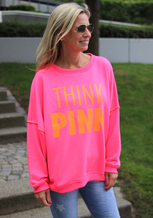 Miss Goodlife Sweater "Think Pink" pink
