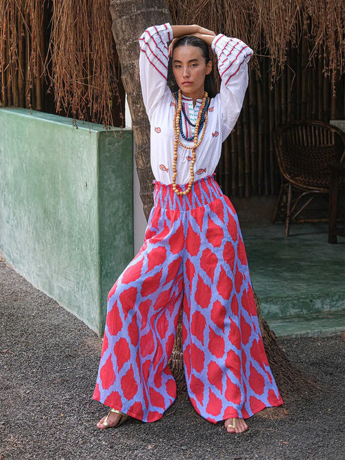 Hose Majoran Ikat Red