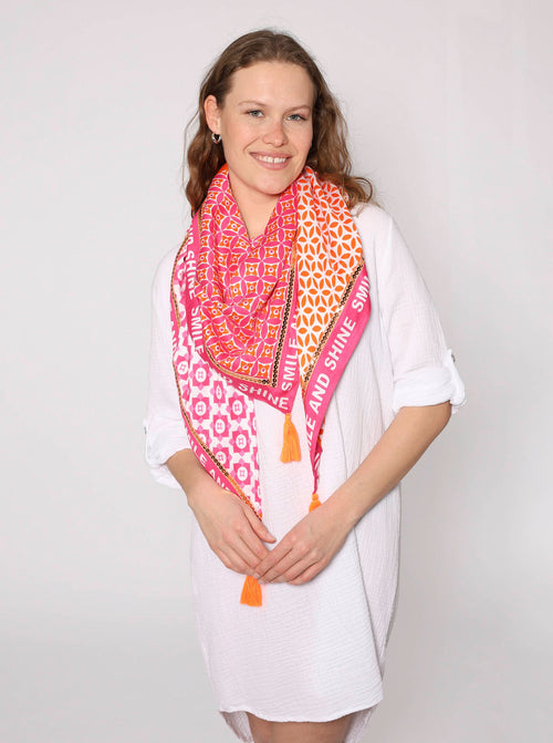 nachhaltiges Dreieckstuch "Smile and Shine"