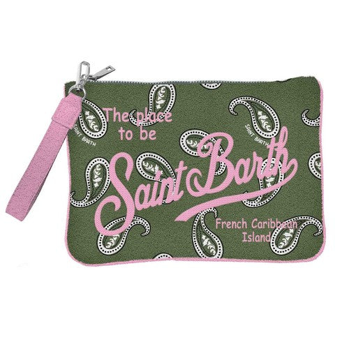 Pochette Parisienne Sponge Love Paisley khaki/pink