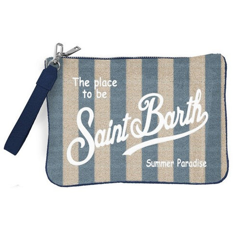 Pochette Parisienne Sponge Terry Stripes blue