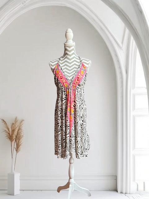 Seiden Dress Mare short Print Zebra