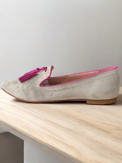 Tassel Loafer Beige/Pink