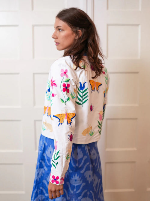 Pine Jacket White/Mexican Embroidery