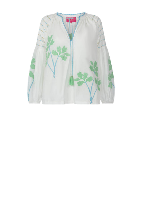 Bluse organic "Green Leaves"