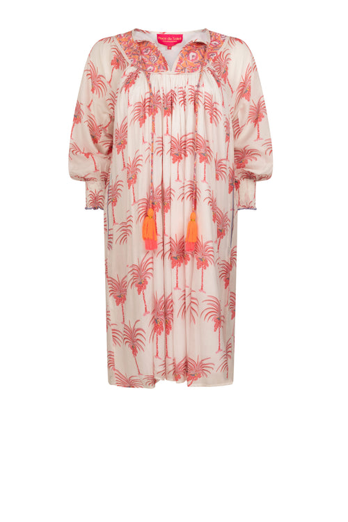 Dress Short "Pink Palm"