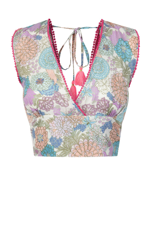 kurzes Top "Flower Mix"