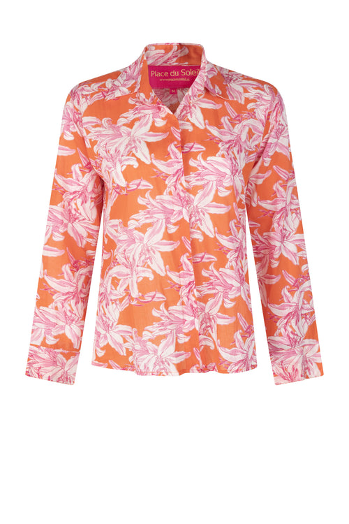Bluse "Orange Lillies"