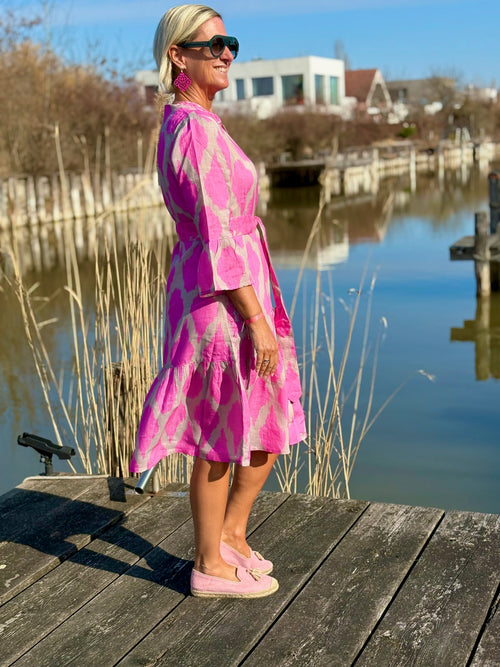 Dress Saffron Ikat Pink