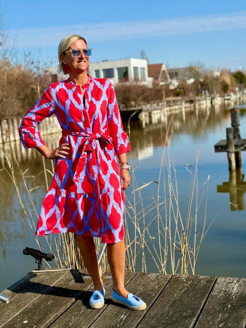 Dress Saffron Ikat Red