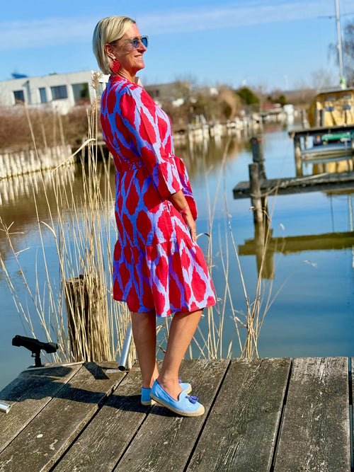 Dress Saffron Ikat Red