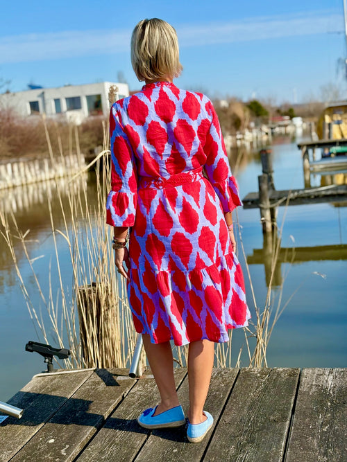 Dress Saffron Ikat Red