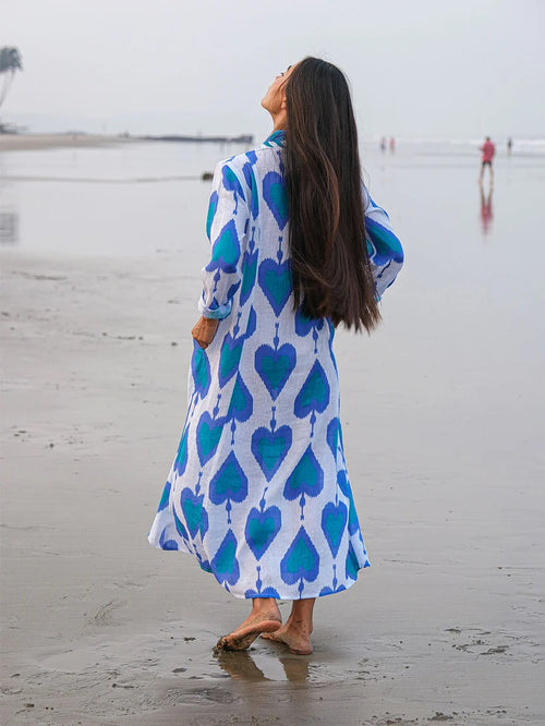 Dress Sandalwood Ikat Petrol