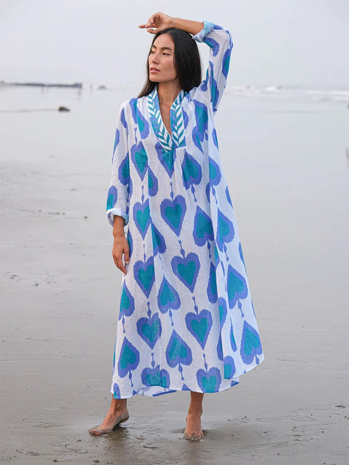 Dress Sandalwood Ikat Petrol