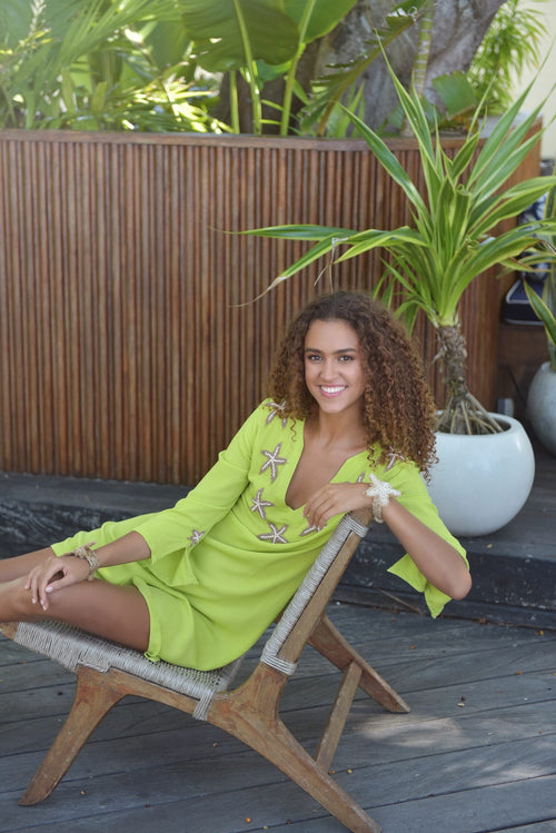 Tunika/Dress Starfish lime/bronze