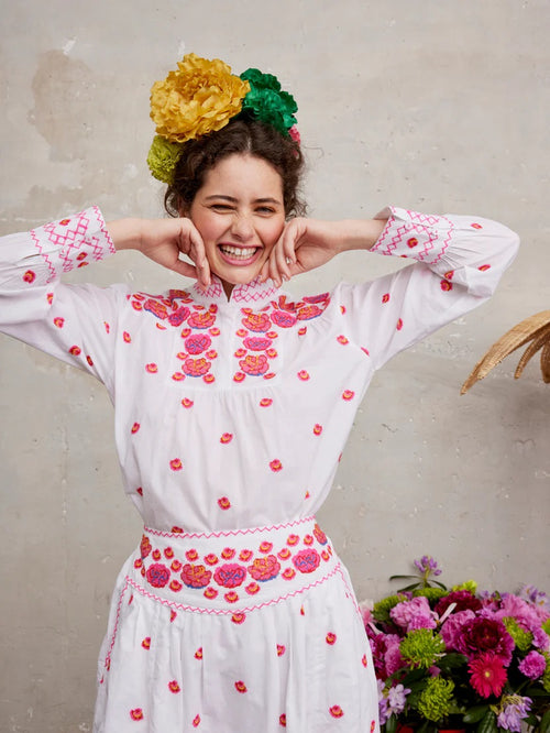 Skirt Curry white roses