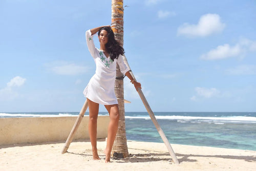 Tunika/Dress "Starfish " White/Azure