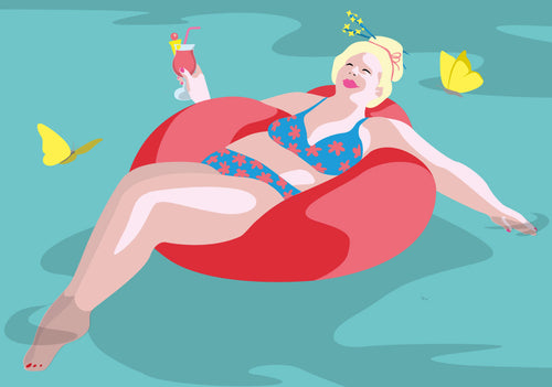 Postkarte "Swimming Ring"