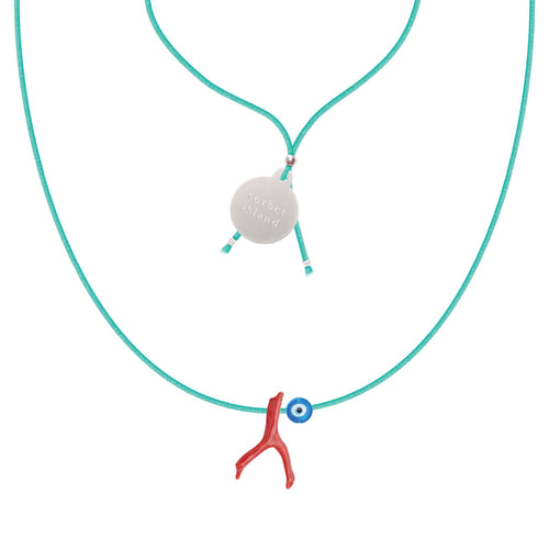 Sorbet Necklace Coral Charm turquoise