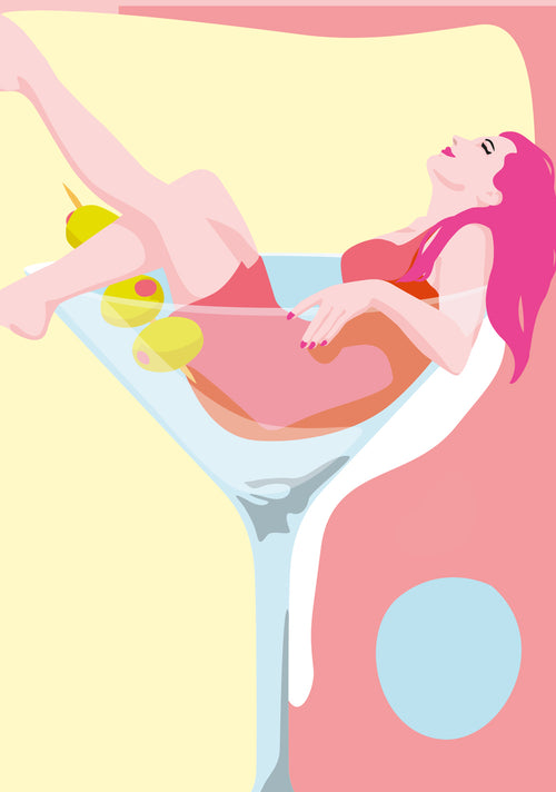 Postkarte "Shaken not stirred"